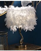 Lampe de table blanche doré/blanc - 25x47 cm