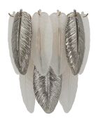 Applique Murale Feuilletée grise - 24x15x29 cm