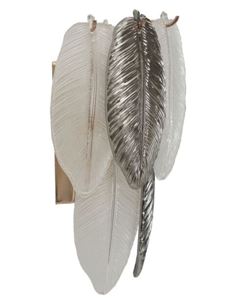 Applique Murale Feuilletée grise - 24x15x29 cm