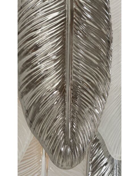 Applique Murale Feuilletée grise - 24x15x29 cm