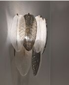 Applique Murale Feuilletée grise - 24x15x29 cm