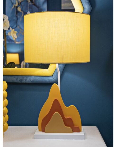 Lampe de table orange - 30x57 cm