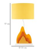 Lampe de table orange - 30x57 cm
