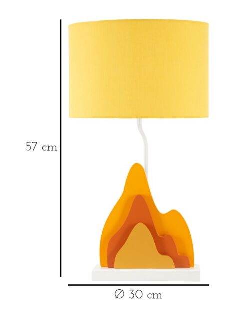 Lampe de table orange - 30x57 cm