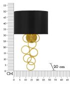 Applique Murale Rich doré/noir - 30x20x50 cm