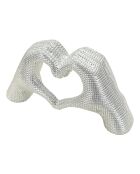 Decoración a mano Silver Lovers, 25 x 7,5 x 13,5 cm