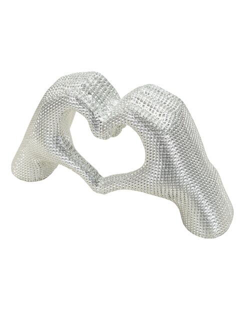 Decoración a mano Silver Lovers, 25 x 7,5 x 13,5 cm