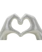 Decoración a mano Silver Lovers, 25 x 7,5 x 13,5 cm