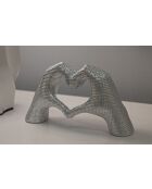 Decoración a mano Silver Lovers, 25 x 7,5 x 13,5 cm