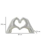 Decoración a mano Silver Lovers, 25 x 7,5 x 13,5 cm