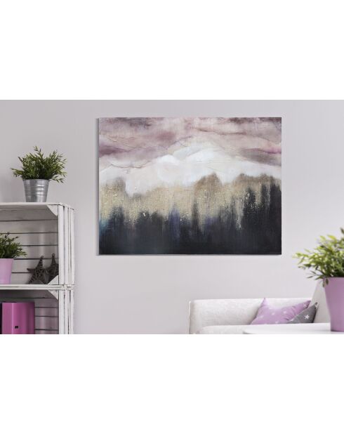 Peinture murale Rose Montagne - 80x2,7x60 cm