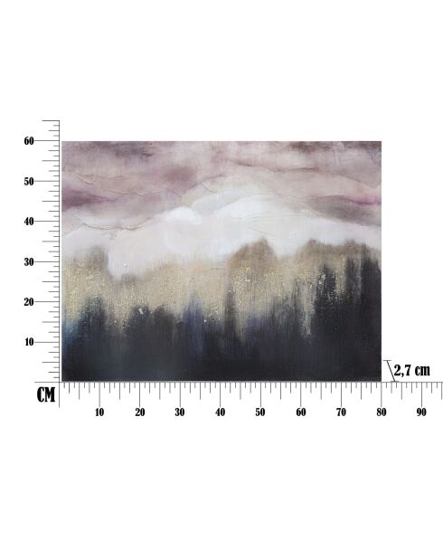 Peinture murale Rose Montagne - 80x2,7x60 cm