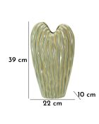 Jarrón Venecia verde - 22x10x39 cm