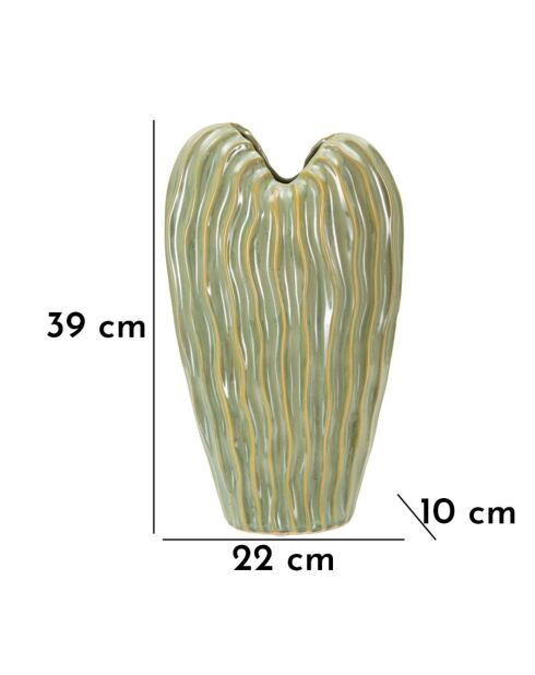 Vase Venise vert - 22x10x39 cm