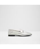 Mocassins en Cuir Camille argentés