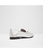 Mocassins en Cuir Camille argentés