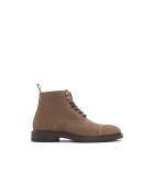 Boots en Velours de Cuir Alphonse beiges