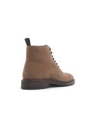 Boots en Velours de Cuir Alphonse beiges