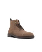 Boots en Velours de Cuir Alphonse beiges