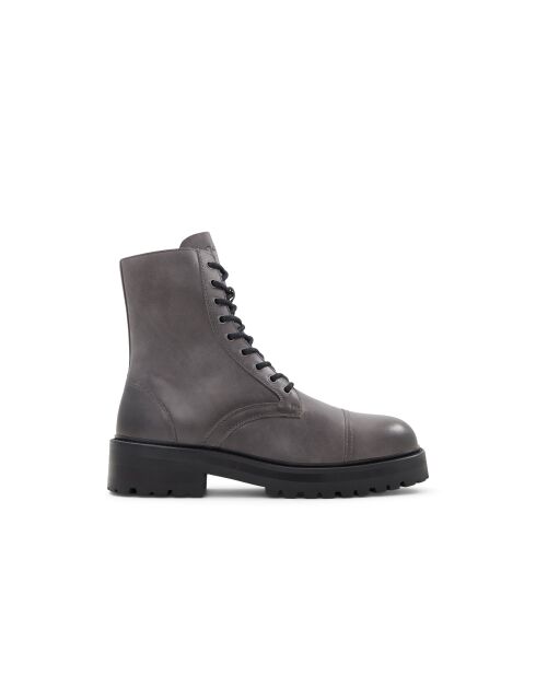 Boots en Cuir Alan gris foncé