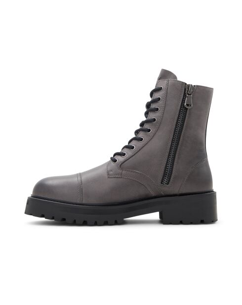 Boots en Cuir Alan gris foncé