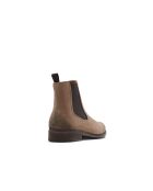 Boots en Velours de Cuir Ahmed beiges