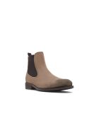 Boots en Velours de Cuir Ahmed beiges