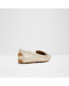 Mocassins en Cuir brun argenté