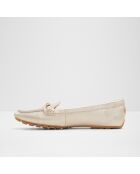 Mocassins en Cuir brun argenté