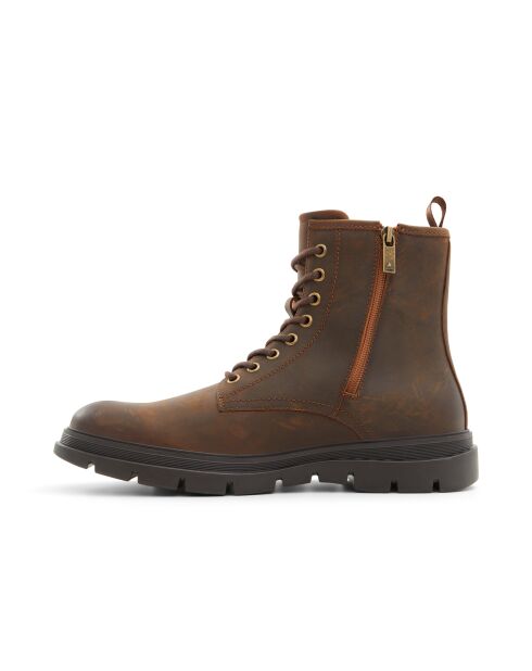 Boots en Cuir David brunes