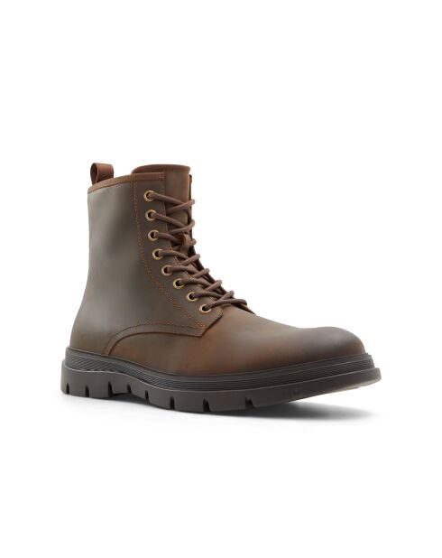 Boots en Cuir David brunes