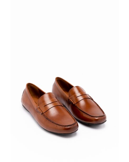 Mocassins en cuir Casimir brun Clair