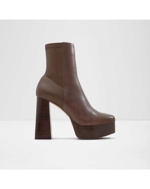 Bottines en Cuir Lila brunes