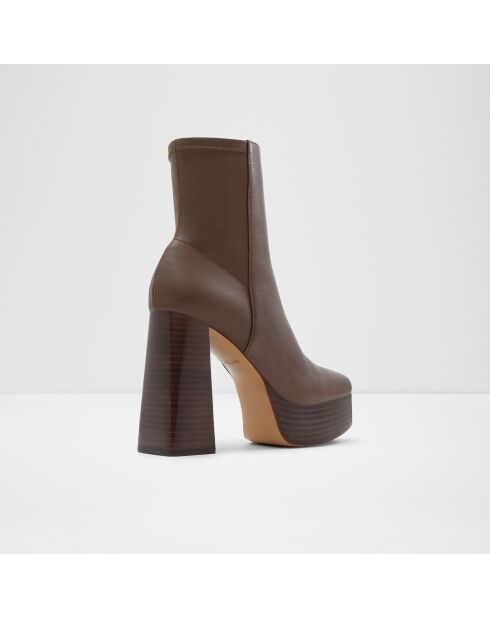 Bottines en Cuir Lila brunes