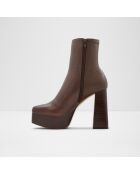 Bottines en Cuir Lila brunes