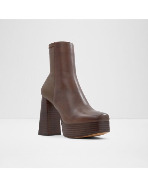 Bottines en Cuir Lila brunes