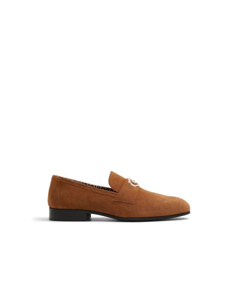 Mocassins en Velours de Cuir Bruce cognac