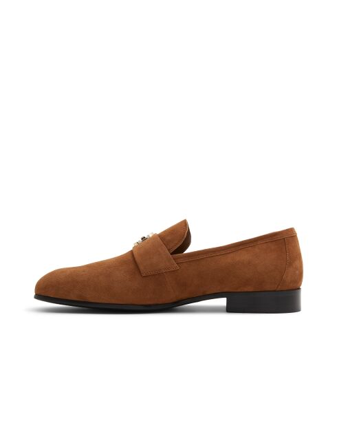 Mocassins en Velours de Cuir Bruce cognac