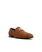 Mocassins en Velours de Cuir Bruce cognac