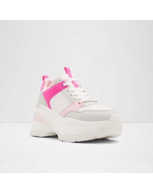 Zapatillas Colette blancas/rosa intenso