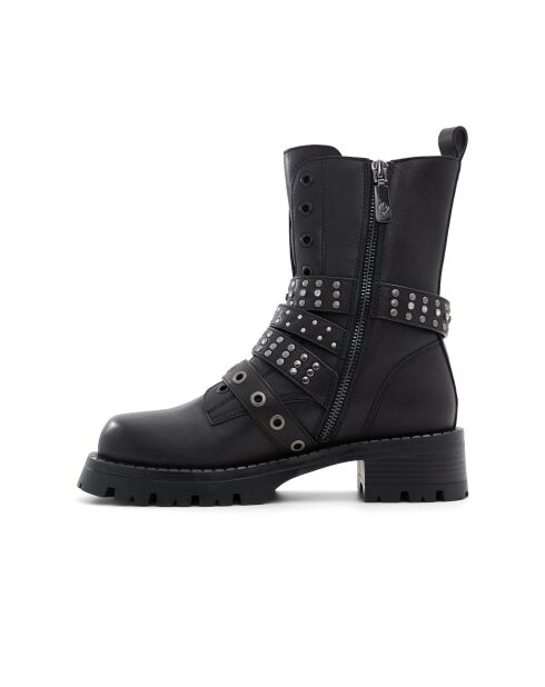 Boots en Cuir Françoise noires