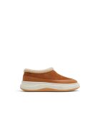 Baskets en Velours de Cuir Curtis cognac