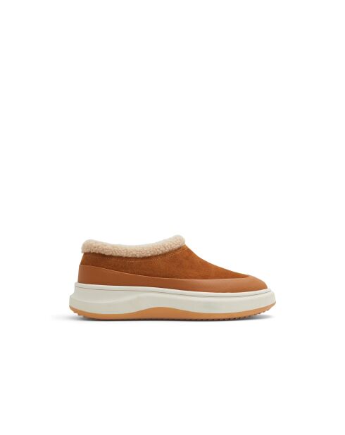 Baskets en Velours de Cuir Curtis cognac