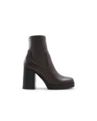 Bottines en Cuir Florence brun foncé