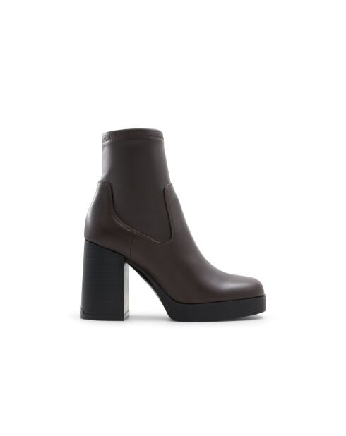 Bottines en Cuir Florence brun foncé