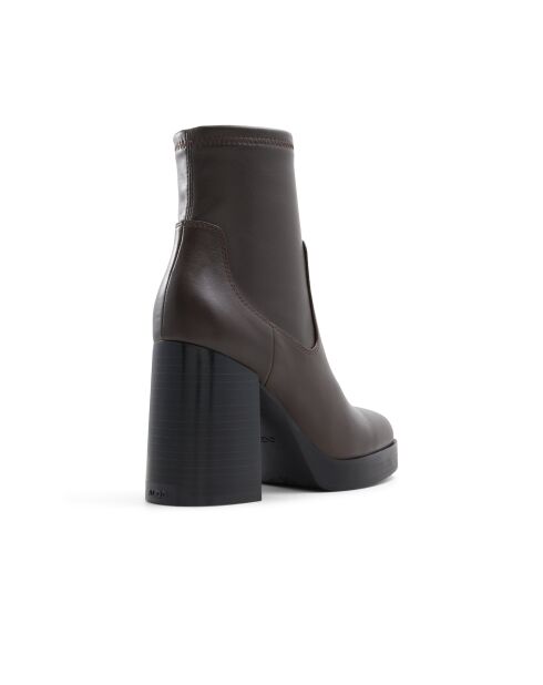 Bottines en Cuir Florence brun foncé