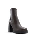 Bottines en Cuir Florence brun foncé