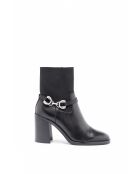 Bottines en Cuir Elya noires