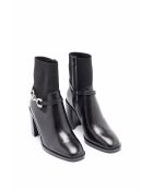 Bottines en Cuir Elya noires
