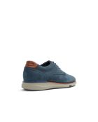 Baskets en Velours de Cuir Benjamin bleu marine